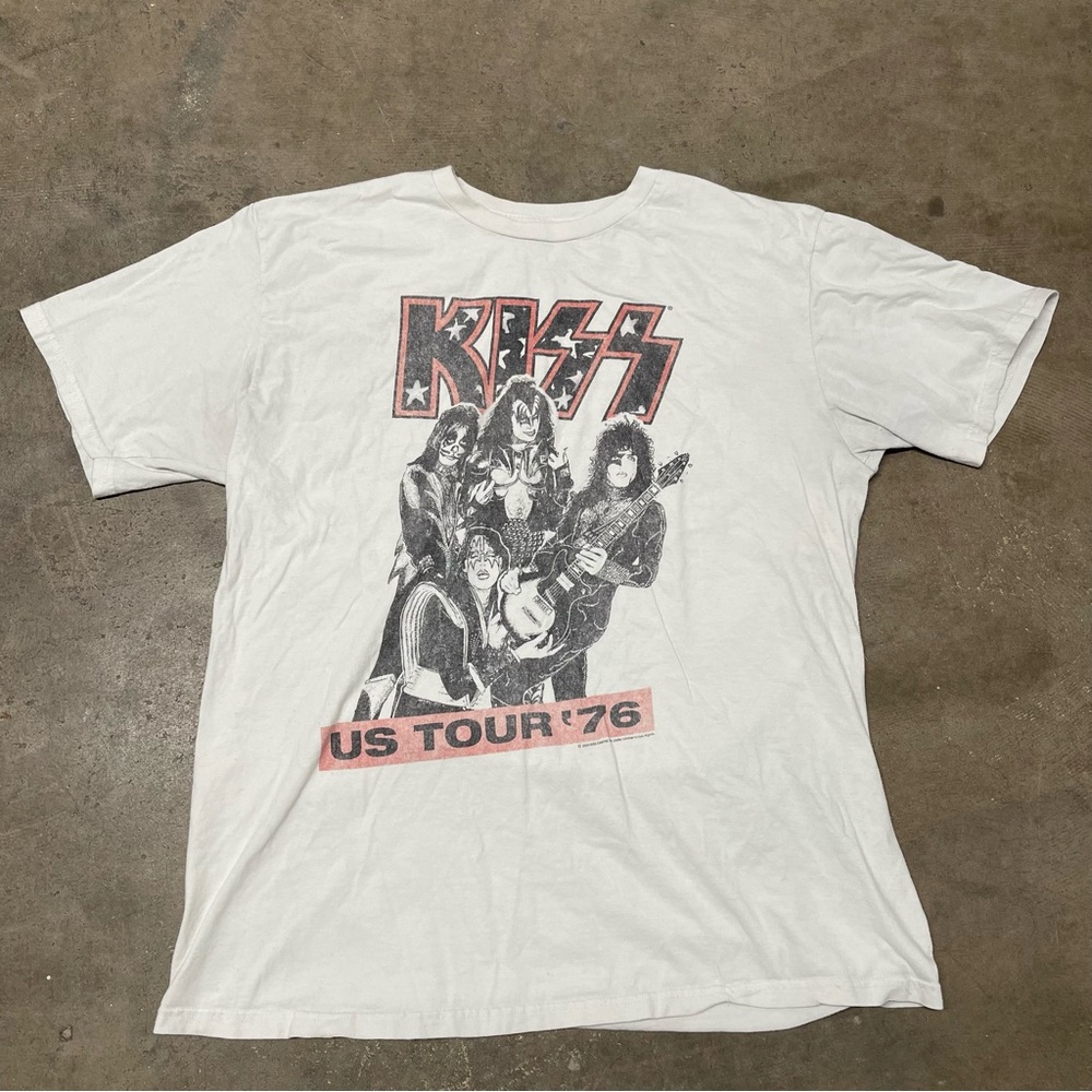White KISS US Tour '76 Graphic T-Shirt